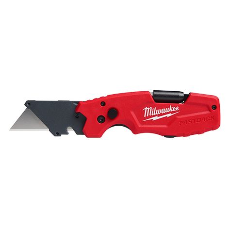 The MILWAUKEE® FASTBACK™ 6in1 Folding Utility Knife has a screwdriver, folding bit holder, 2 bits, wire stripper, and a bottle opener. Utility Knives, Multipurpose Tools, Tool Boxes, Milwaukee Tools, Klein Tools, Impact Driver, Utility Knife, Stair Runner, Holder Design