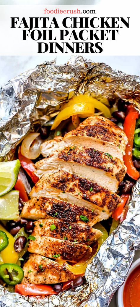 Fajita Seasoning Mix, Chicken Foil Packets, Fajita Chicken, Foil Pack Dinners, Foil Packet Dinners, Homemade Fajita Seasoning, Foil Pack Meals, Foil Dinners, Foil Packet Meals