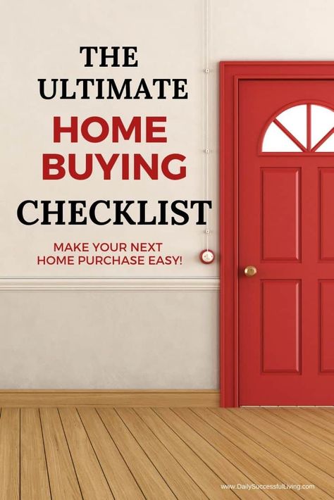 Buying a new home can be the best and scariest thing all rolled into one.  This ultimate home buying checklist will help make your next home purchase easy.  Tips to help you purchase your next home.  Buying a house checklist.  #homebuyingchecklist #firsthomechecklist Purchase A Home, House Buying Checklist, Buying A Home Checklist, House Buying Tips, Buying A House Checklist, First Home Checklist, House Checklist, Buying First Home, House Buying