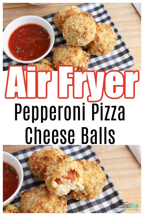 You're going to love this simple air fryer recipe ! These Air Fryer Pepperoni Pizza Cheese Balls are the BEST! Perfect for football parties, family gatherings, or just a simple snack to grab and eat. Pepperoni Balls, Air Fryer Pepperoni, Pizza Balls, Pizza Ball, Cream Cheese Ball, Pizza Cheese, Football Parties, Crispy Pizza, Air Fryer Recipe