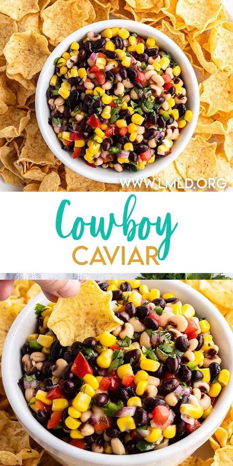 Country Caviar Recipe, Cowboy Caviar Dip Recipe, Appetizer Night, Cowboy Caviar Dip, Texas Caviar Recipe, Salad Supreme, Dr Fuhrman, Texas Caviar, Cold Salads