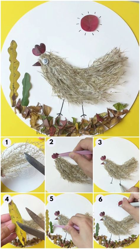 Easy Chicken Craft Tutorial for Kids and Beginners 4 H Project Ideas For Kids, Chicken Crafts For Kids, Chicken Outline, 4h Crafts, Chicken Craft, Kindergarten Art Crafts, Bee Crafts For Kids, Group Crafts, Chicken Crafts