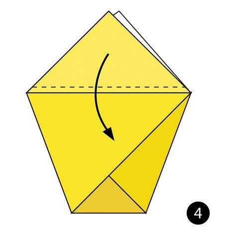 How to Make an Easy Origami Cup Origami Flower Pot, Origami Cup, Easy Origami, Origami Flowers, How To Fold, Dotted Line, Origami Easy, Paper Folding, A4 Paper