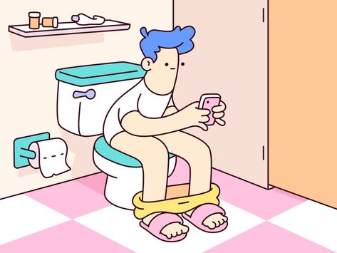 Toilet Illustration, Burnt Toast, Animation Explainer Video, Daily Routines, Animation Design, Show And Tell, Funny Cartoons, Animated Characters, Motion Design