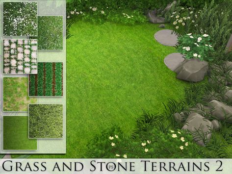 Pralinesims' Grass and Stone Terrains 2 Cottage Build, Die Sims 4, Play Sims 4, The Sims 4 Pc, Sims 4 House Building, Pelo Sims, Sims 4 Expansions, Tumblr Sims 4, Sims 4 House Design