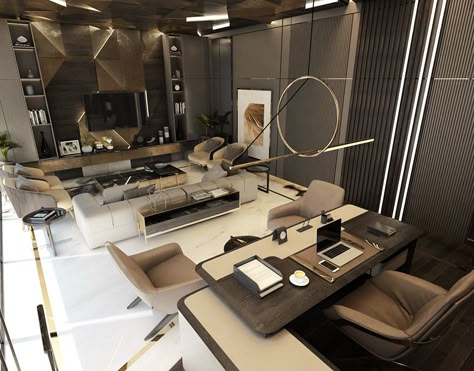 Ceo Office Design Luxury Modern, Ceo Office Design Luxury, Office Interior Design Luxury, Ceo Office Design, Luxury Office Interior, Office Decoration Ideas, Modern Office Interior, Executive Office Design, Furniture Store Design