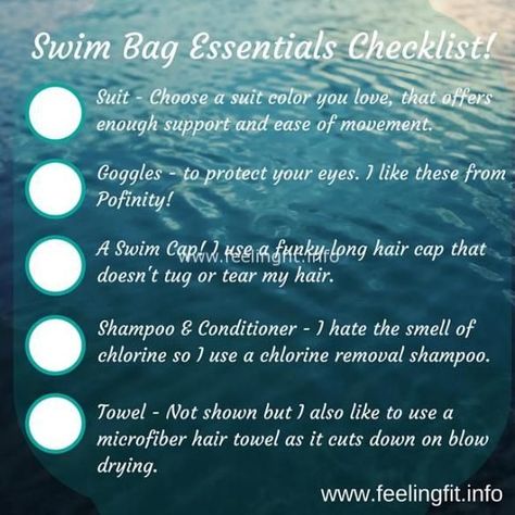 Swim Bag Essentials, Post Break Up, Essentials Checklist, Swim Bag, Fit Bit, Bag Checklist, Swimming Classes, Swim Coach, Swimming Quotes