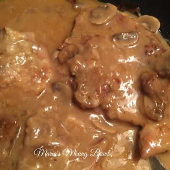 Easy One Skillet Pork Chops with Gravy - A simple one pan meal that has become a weekly favorite. So tender and delicious! Pork Chops With Mushroom Gravy In Oven, Easy Smothered Pork Chops In Oven, Slow Cooked Pork Chops In Oven, Tenderloin Chops Recipes, Pork Chops In Gravy Recipes, Pork Chops With Mushrooms And Onions, Oven Baked Pork Chops With Gravy, Smothered Pork Steaks In Oven, Oven Baked Smothered Pork Chops