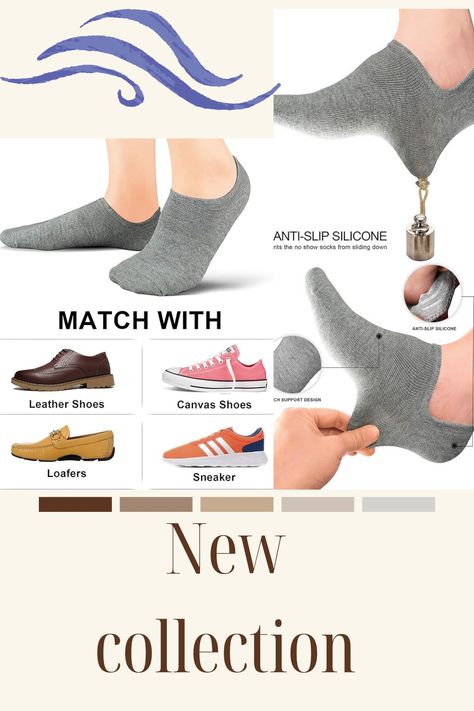 No Show Socks Women Low Socks Non Slip Flat Boat Line 4/8 Pairs Flats Boat, Ankle Socks Women, Support Design, Loafer Sneakers, No Show Socks, Ankle Socks, Canvas Shoes, Socks Women, Combed Cotton