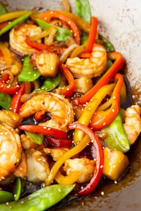 Pineapple Stir Fry, Shrimp Teriyaki, Shrimp And Pineapple, Pineapple Shrimp, Teriyaki Stir Fry, Teriyaki Shrimp, Teriyaki Recipe, Shrimp Stir Fry, Homemade Teriyaki Sauce