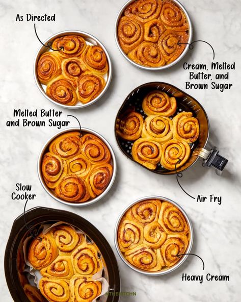 The Best Way to Bake Canned Cinnamon Rolls | The Kitchn Pilsbury Cinnamon Rolls, Pillsbury Cinnamon Roll Recipes, Canned Cinnamon Rolls, Pillsbury Cinnamon Rolls, Baked Rolls, Weekend Breakfast, Cinnamon Rolls Recipe, Christmas Breakfast, Breakfast Breads