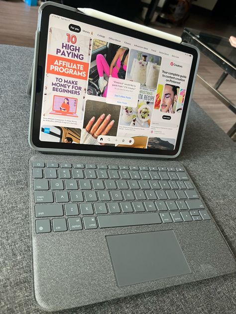 Turn your IPad into a laptop! #ipad #apple #tech #keyboard #logitech Follow my shop @Amy.Bloom on the @shop.LTK app to shop this post and get my exclusive app-only content! #liketkit #LTKsalealert #LTKGiftGuide #LTKfindsunder100 @shop.ltk https://liketk.it/4mQhd Logitech Keyboard Ipad, College Office Decor, Ipad With Keyboard, Apple Ibook, Corporate Girly, Ipad Setup, Summer Dump, Logitech Keyboard, Ipad Aesthetic