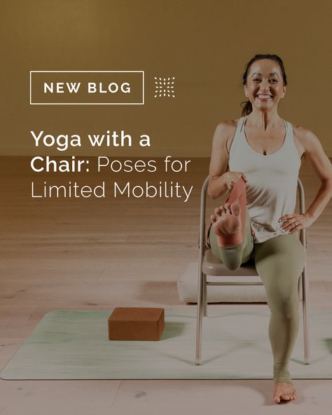 New Blog ✨ Yoga with a Chair: Poses for Limited Mobility

"Chair yoga is an excellent means to reduce stress and promote mental clarity."

Are you curious about chair yoga? Find out more about this accessible option for practicing yoga in our latest blog post. Chair Yoga Poses, Chair Poses, Chair Pose Yoga, Teacher's Blog, Lotus Pose, Chair Yoga, Workout Warm Up, Breathing Techniques, Ashtanga Yoga