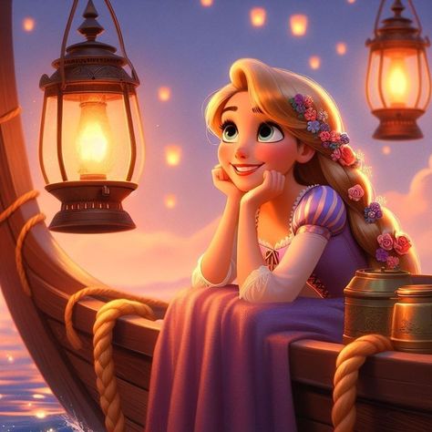 Rapunzel Sketch, Anime Dpz, Emo Aesthetic Wallpaper, Disney Anime Style, Tangled Lanterns, Disney Princess Rapunzel, Disney Princess Artwork, Disney Princess Makeover, Beautiful Scenery Photography