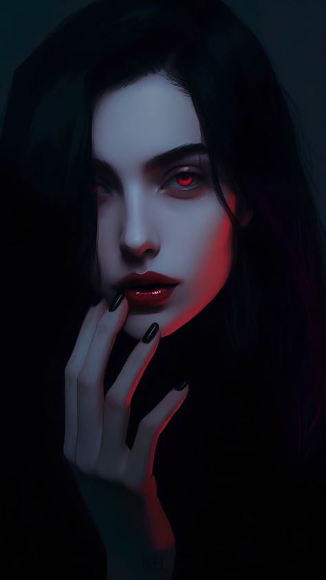 Deviant Art Woman, Toreador Vampire, Vampire Princess, Female Vampire, Vampire The Masquerade, Fall Makeup Looks, Vampire Art, Fall Makeup, Digital Art Girl