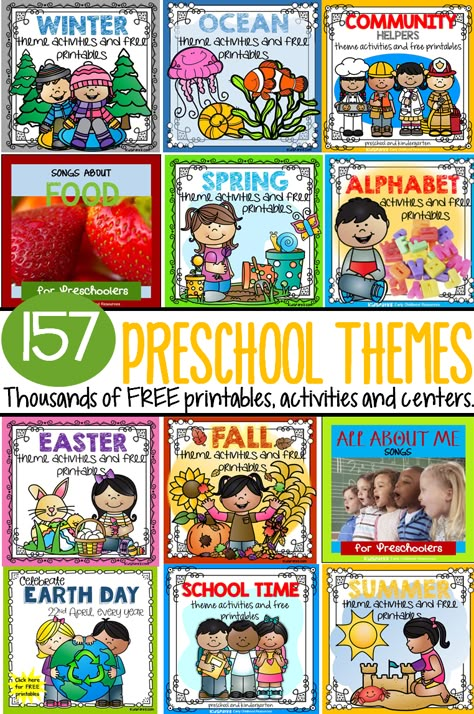 Thousands of free printables, 157 themes, quality activity packs, numbers, alphabet, games to make, songs and rhymes, and so much more for teachers, parents and caregivers. #preschool #preschoolthemes #preK Free Printables For Preschool, Books And Activities, Free Preschool Printables, Preschool Lesson Plans, Theme Activity, Preschool Education, Free Preschool, Preschool Themes, Preschool Curriculum