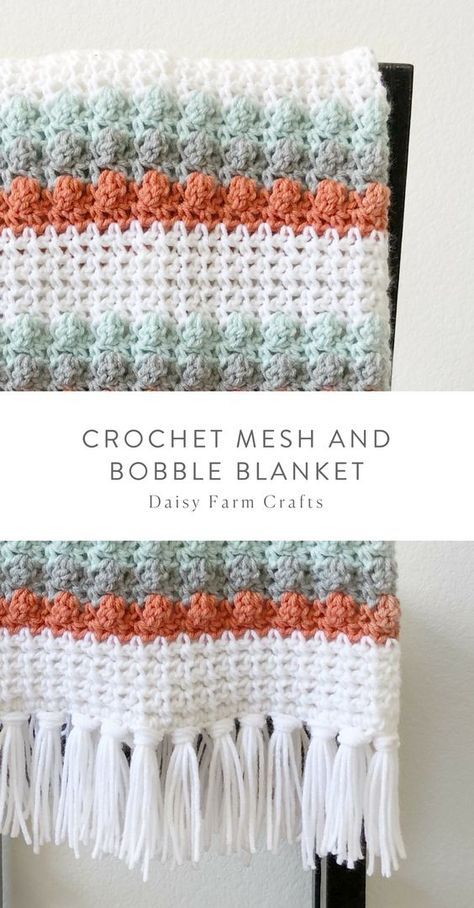 Motifs Afghans, Bobble Blanket, Daisy Farm, Beau Crochet, Crafts Crochet, Crochet For Beginners Blanket, Farm Crafts, Crochet Daisy, Crochet Simple