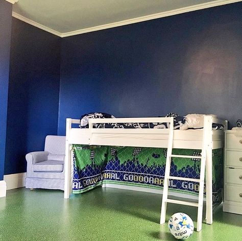 Kates Homely Home on Instagram: “💙Toby’s Bedroom💙 Here is my sons bedroom! He wanted ‘Tottenham’ colours so we painted the room a very dark blue! With white…” Blue Paint Bedroom, Paint Bedroom, Son Bedroom, Very Dark Blue, My Sons, Boys Bedrooms, Boys Bedroom, Boy's Bedroom, Blue Paint