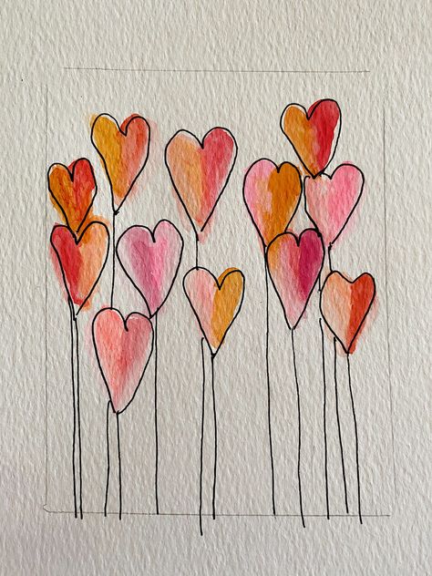 Today I am going to teach a very fun paint your own Valentine's Day Cards DIY. These hand-painted cards look amazing and are very easy to make! Valentine Drawing, Valentines Day Cards Diy, Valentines Day Cards Handmade, Valentines Day Drawing, Valentines Watercolor, Diy Valentines Cards, Valentine Cards Handmade, Diy Watercolor Painting, Cards Art