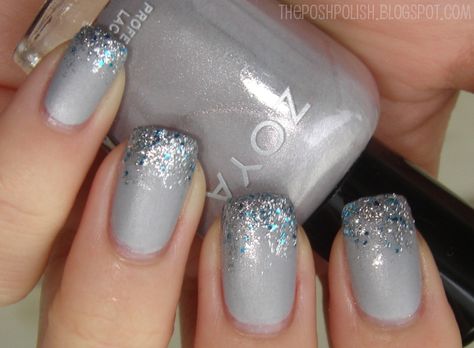 Inspiring Nails, Winter Wedding Nails, Nails Grey, Silver Nail, Gray Nails, Nails Wedding, Super Nails, Wedding Winter, Sparkle Nails