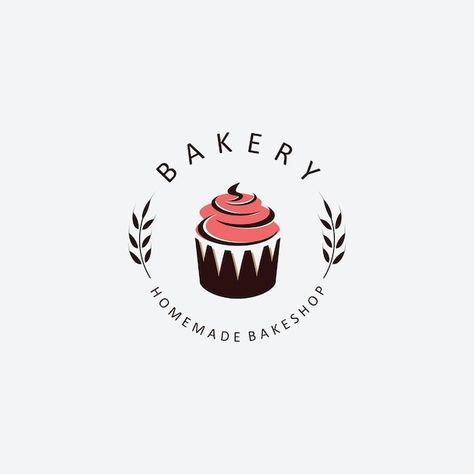 Cupcake vector logo template logo for ca... | Premium Vector #Freepik #vector #baking-logo #pastry-logo #bakery-logo #vintage-bakery Cupcake Vector, Shop Sticker, Cake Logo, Sticker Label, Cake Shop, Shop Logo, Sticker Shop, No Bake Cake, Logo Templates