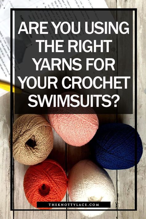 Are you using the right kind of yarns for your crochet swimsuits? If you're not sure then check out these perfect yarns PLUS FREE bikini and swimsuit patterns Crochet Swimsuit Pattern Free, Crochet Bathing Suit Pattern, Crochet Bathing Suit Top, Crochet Bra Cup, Swimsuits Crochet, Crochet Swimsuits Pattern, Crochet Swimwear Pattern, Swimsuit Patterns, Crochet Beach Wear