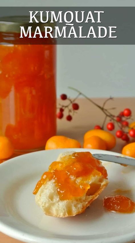 Kumquat Marmalade Recipes, Kumquat Jam, Kumquat Marmalade, Preserving Fruit, Kumquat Recipes, Orange Marmalade Recipe, Food Holidays, Marmalade Recipe, Jam Recipes Homemade