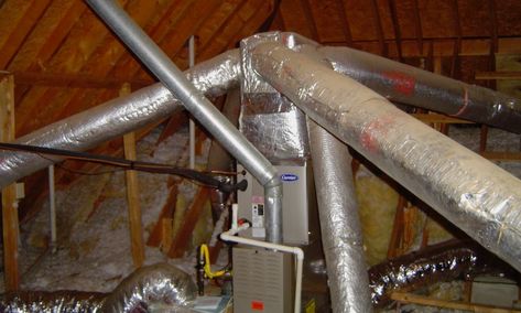 Case Closed: Get Those Air Conditioning Ducts out of the Attic - Energy Vanguard Garage Attic, Summer Study, Ducted Air Conditioning, Air Ducts, Air Handler, Attic Conversion, Solar Water Heater, Attic Renovation, Save Electricity