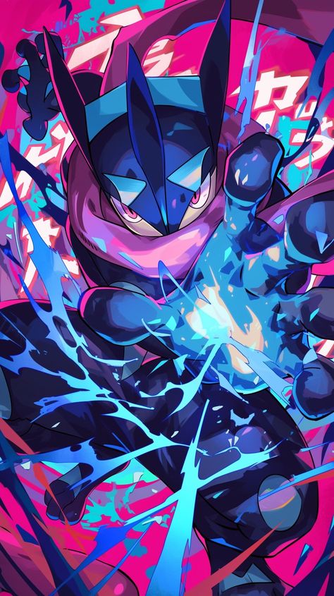 Greninja in the style of Jujutsu Kaisen made by Silverbloom Greninja Pfp, Greninja Wallpaper, Pokemon Art Wallpaper, Shiny Greninja, Greninja Pokemon, Deadpool Wallpaper Iphone, Pokemon Greninja, Pokémon Images, Pokemon Mix