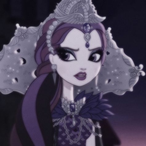 Raven Queen Ever After High Pfp, Raven Queen Pfp, Raven Ever After High, Cute Halloween Pfp, Eah Characters, Ever After High Icons, Ever After High Raven Queen, Queen Icon, Monster High School