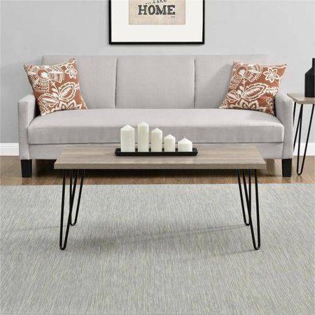 Mainstays Retro Coffee Table, Multiple Colors - Walmart.com Hairpin Coffee Table, Slim Table, Retro Coffee Table, Hairpin Style, Retro Coffee Tables, Display Books, Wooden Table Top, Retro Coffee, Oak Coffee Table