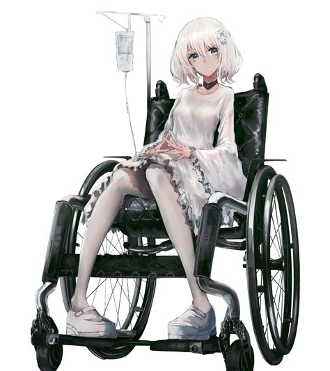 Fan Art Anime, Character Design Cartoon, Anime Gifs, Anime Angel, Art Anime, Wheelchair, Manga Girl, Character Concept, Anime Style