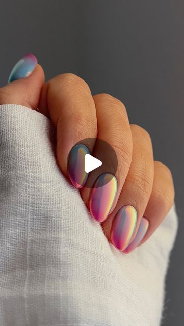 Sunset Chrome Nails, Ombre Chrome, Ombre Chrome Nails, Bali Sunset, Russian Manicure, Chrome Nail Art, Chrome Nail, Nails 2024, Art House