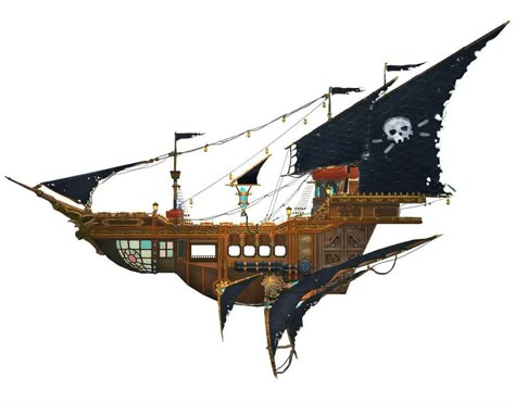 Fantasy Ship Designs, Fantasy Ship, Steampunk Ship, Airship Art, Flying Ship, Air Ship, Steampunk Airship, Navi A Vela, Steampunk Pirate