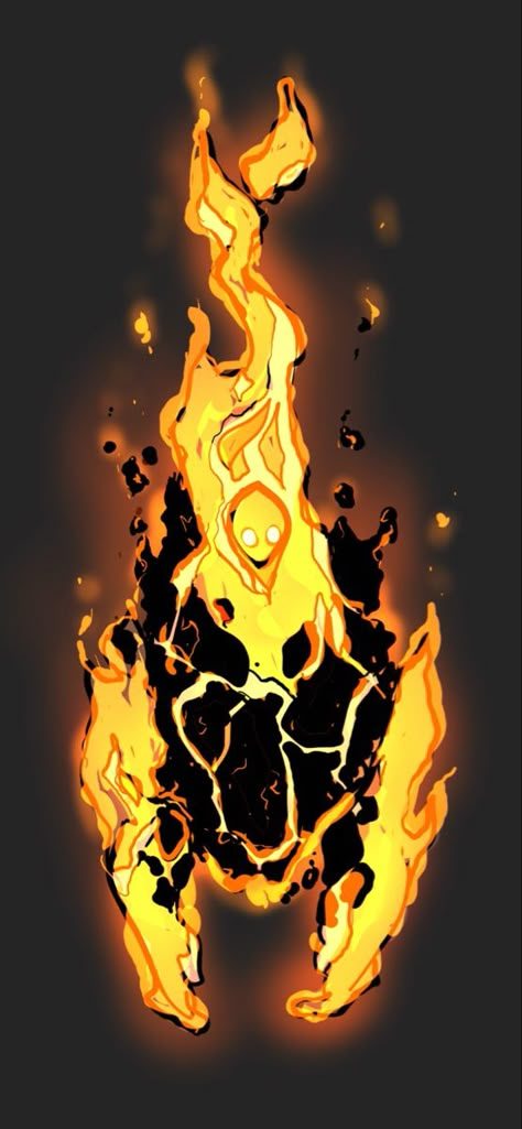 Fantasy Elemental Art, Dnd Fire Elemental, Wildfire Spirit Dnd, Fire People Art, Fire User Character Design, Fire Creature Concept Art, Fire Elemental Art, Fire God Art, Fire Elemental Character Design