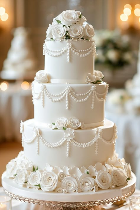 Vintage wedding cakes offer a nostalgic touch of classic elegance, perfect for those seeking timeless beauty. Get inspired here. Fountain Wedding Cakes Stairs, Winter Wedding Cakes Elegant, Vintage Wedding Cakes Elegant, White Wedding Cakes Elegant, Wedding Cake Retro, Beautiful Wedding Cakes Elegant, Wedding Cake Ideas Elegant Beautiful, Wedding Cakes Elegant Unique Classy, Old Timey Wedding