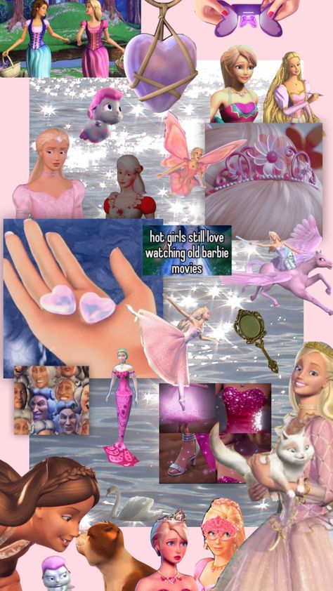 Barbie Movies List, Barbie 12 Dancing Princesses, Princess Kitty, Movie Collage, $b Wallpaper, October Wallpaper, 12 Dancing Princesses, Barbie Drawing, Barbie Cartoon