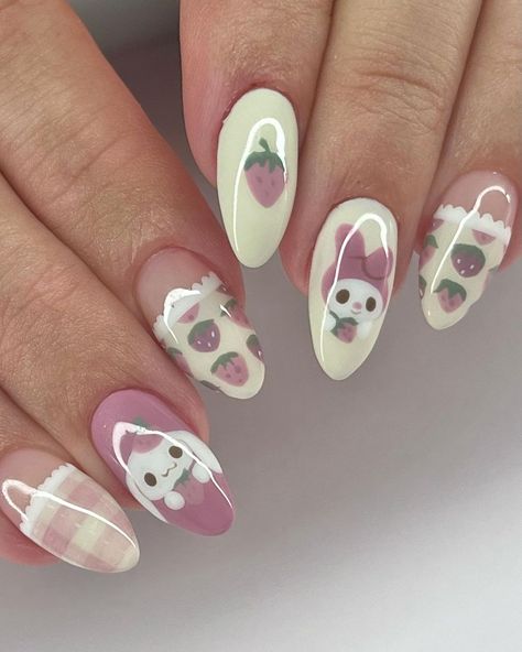 All Posts • Instagram Sanrio Nails, Mauve Nails, Round Nails, Kawaii Nails, Gradient Nails, Girls Nails, Dream Nails, Nail Designs Spring, Square Nails