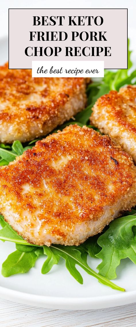 Image for Best Keto Fried Pork Chop Recipe Low Carb Pork Chop Recipe, Low Carb Pork Chops, Fried Pork Chop Recipes, Pork Rind Recipes, Dinner Suggestions, Keto Pork Chops, Keto Pork, Pork Chop Recipe, Ground Pork Recipes