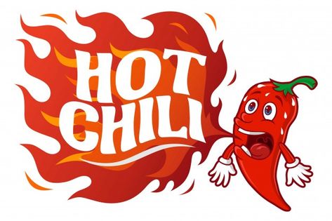 Hot chili, with fire chili cartoon chara... | Premium Vector #Freepik #vector #design #character #cartoon #fire Korea Noodle, Chili Cartoon, Cartoon Fire, Lisianthus Flowers, Flaming Hot, Hot Chili Sauce, Creative Flyer Design, Character Cartoon, Creative Flyers