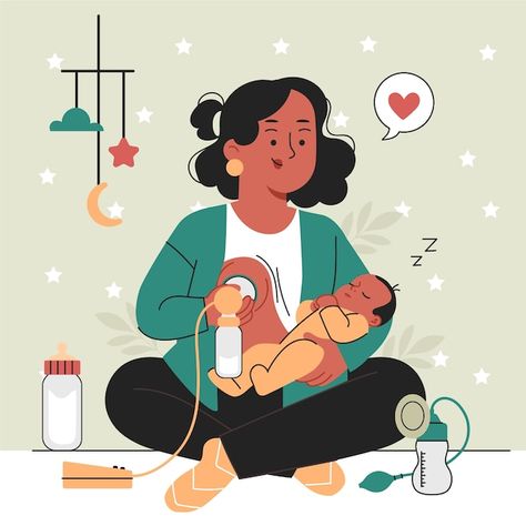 Hand drawn breastmilk illustration | Free Vector #Freepik #freevector #breastfeeding-mother #breastfeed #breast-milk #breastfeeding Breastfeeding Illustration, Mother Feeding Baby, Mom Characters, Breastfeeding Art, Life Circle, Mother Feeding, Cartoon Mom, Birth Art, Infographic Layout