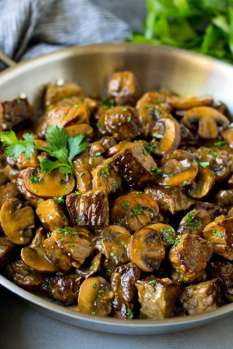 Recipes With Beef Tips, Beef Tips And Mushrooms, Beef And Mushroom Recipe, Recipes With Beef, Beef Tip Recipes, Ground Beef And Cabbage, Mushroom Gravy Recipe, Beef Tips And Gravy, Dinner Favorites