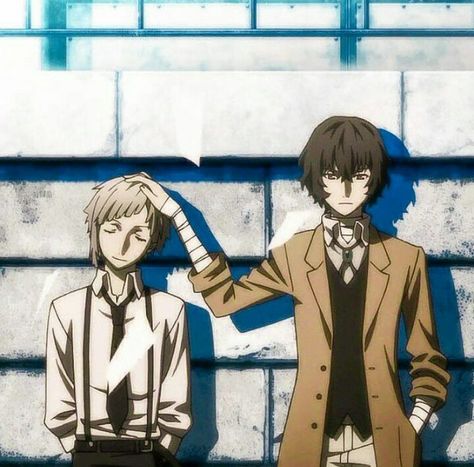 Calling Out Your Name   Literary Stray Dogs Dazai Osamu and Atsushi Nakajima Dazai Tiktok, Dog Texts, Anime Bungou Stray Dogs, Bungou Stray Dogs Characters, Dazai Bungou Stray Dogs, Dazai Osamu, Anime Memes Funny, Bongou Stray Dogs, Dog Boarding