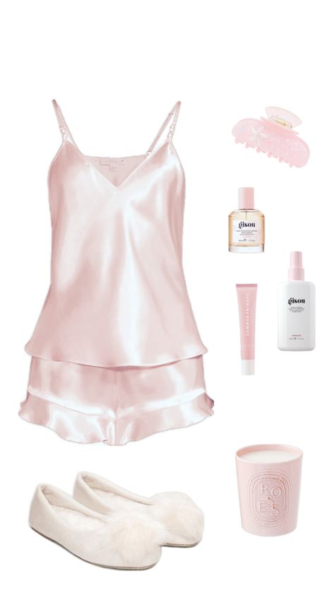 #nightroutine #sleep #sleeproutine #ootd #ootn #sleeing #night #bedtimeroutine #nightnight #goodnight #gisou #silkpajamas #sleepmask #fashion #girly #thatgirl #cleangirl #pinkbeautyproducts Night Clothes Bed Outfit, Night Sleep Outfit, Bed Time Outfit, Bed Outfit, Sleep Outfit, Bedtime Outfit, Night Clothes, Fashion Girly, Sleep Routine