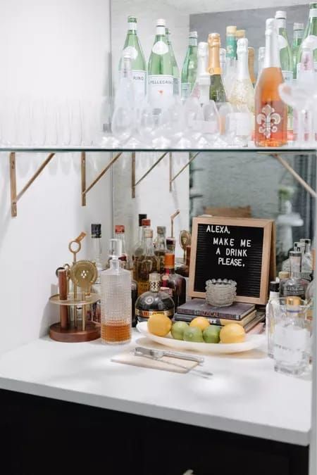 Home bar // Bar decor, bar glassware, bar cart, bar necessities, modern home decor, home decor Amazon, neutral home decor, dry bar, wet bar, cocktail, cocktail shaker, wine glasses, champagne glasses, whiskey glasses, bar cart style, bar cart decor #LTKhome Bar Necessities, Cart Bar, Vases Centerpieces, Home Decor Amazon, Vases Ceramic, Geometric Vase, Kitchen Ceramic, Modern Vases, Bar Cart Styling