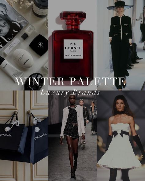 Winter Palette inspiration 🖤 . #coloranalysis #colouranalysis #coloranalyst #winterpalette #deepwinter #darkwinter #truewinter #brightwinter True Winter Aesthetic, Deep Winter Outfits, Colour Season, Winter Palette, Parfum Chanel, Colour Analysis, True Winter, Palette Inspiration, Soft Winter