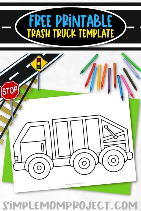 This week, discover some fantastic trucks! Let’s start with one … Free Printable Trash Truck Template Read More » The post Free Printable Trash Truck Template appeared first on Simple Mom Project. Trucks Preschool Activities, Trash Truck Template Free Printable, Garbage Truck Printable, Garbage Truck Preschool Craft, Trash Truck Coloring Page, Trash Truck Craft Preschool, Garbage Truck Craft Preschool, Dump Truck Template, Garbage Truck Craft