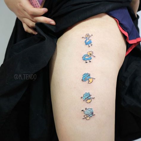 Alice in Wonderland falling tattoo Alice And Wonderland Tattoos, Ghibli Tattoo, Movie Tattoos, Wonderland Tattoo, Tattoo Zeichnungen, 4 Tattoo, Inspiration Tattoos, Lucky Rabbit, Cute Tiny Tattoos