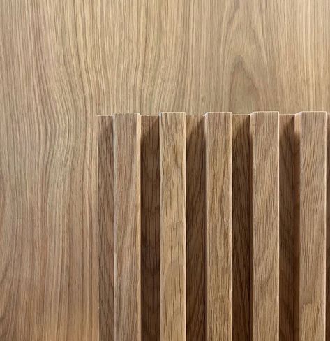 White Oak Wood Slat Wall, Wooden Slats On Wall, Slatted Panelling, Wooden Wall Panelling, Cabinetry Living Room, Slat Wall Paneling, Wood Wall Panel, Slate Wall, Timber Slats