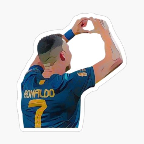 Get my art printed on awesome products. Support me at Redbubble #RBandME: https://www.redbubble.com/i/sticker/Cristiano-Ronaldo-Heart-Sign-Celebration-Sticker-by-TzukkisDesigns/165410045.JCQM3?asc=u Heart Sign, Merchandise Design, Football Fans, Cristiano Ronaldo, Ronaldo, My Art, Awesome Products, Football, Art Prints